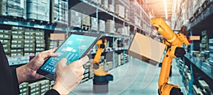 Smart robot arm systems for innovative warehouse and factory digital technology