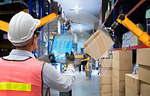 Smart robot arm systems for innovative warehouse and factory digital technology