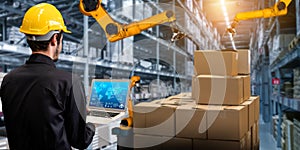 Smart robot arm systems for innovative warehouse and factory digital technology