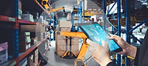 Smart robot arm systems for innovative warehouse and factory digital technology