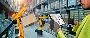 Smart robot arm systems for innovative warehouse and factory digital technology