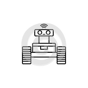 Smart robot icon. Element of future technology icon for mobile concept and web apps. Thin line Smart robot icon can be used for