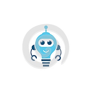 Smart robot symbol vector icon illustration