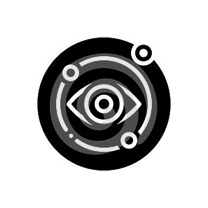 Black solid icon for Smart scan, technology and electronic