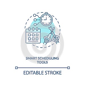 Smart scheduling tools concept icon