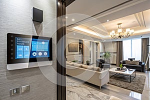 Smart screen with smart home living room