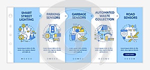 Smart sensor systems onboarding vector template