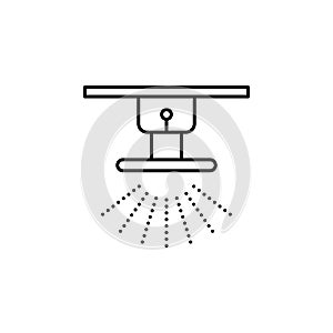 Smart smoke detector icon. Element of smart house icon for mobile concept and web apps. Thin line Smart smoke detector icon can be