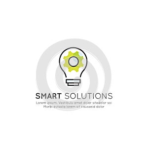 Smart Solution Thinking Outside The box, Bright Idea Concept