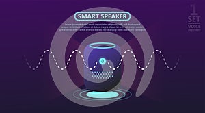 Smart speaker reports the news, answers questions.