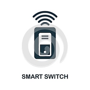 Smart Switch icon. Simple creative element. Filled monochrome Smart Switch icon for templates, infographics and banners photo