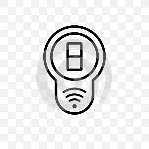 smart Switch vector linear icon isolated on transparent background, smart Switch transparency concept can be used for web and mobi