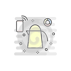 smart teapot colored icon. Element of colored smart technology icon for mobile concept and web apps. Color smart teapot icon can