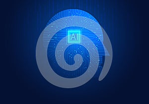 Smart technology or artificial intelligence combines work with robots