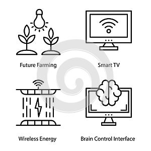 Smart Technology Line Vectors