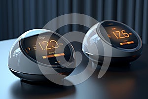 Smart thermostats with voice control and learning