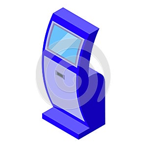 Smart touchscreen icon isometric vector. Digital swipe