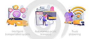 Smart traffic management vector concept metaphors.