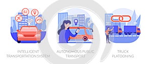 Smart traffic management vector concept metaphors.