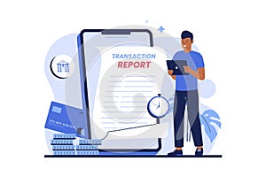 Smart transaction financial reporting illustration