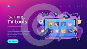 Smart TV accessories concept landing page.