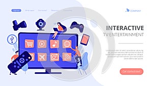 Smart TV accessories concept landing page.