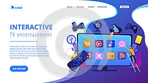 Smart TV accessories concept landing page.
