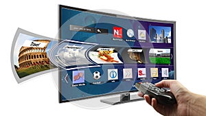 Smart tv with apps photo