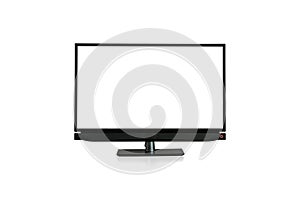 Smart TV with blank screen Isolated on white background included clipping path