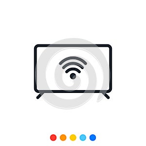 Smart tv icon,Internet of things icon photo