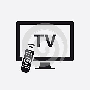 Smart TV with remote control icon