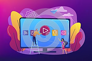 Smart TV technology concept vector illustration.