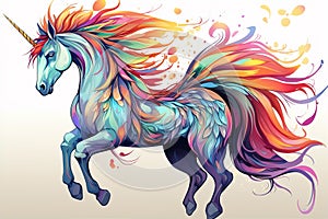 the smart unicorn illustrated by Generative AI