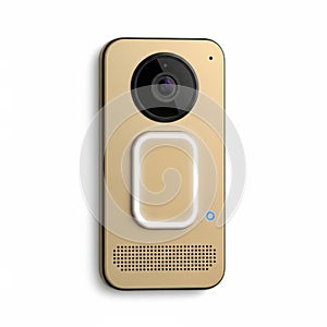 Smart video doorbell with integrated camera and speaker for home security systems