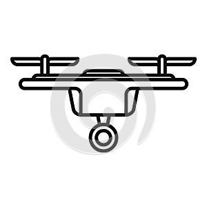 Smart video drone icon outline vector. Control air device