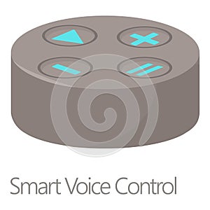 Smart voice control icon, cartoon style