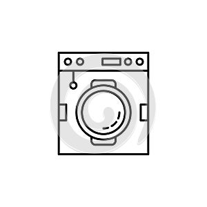 Smart washing machine icon. Element of smart house icon for mobile concept and web apps. Thin line Smart washing machine icon can