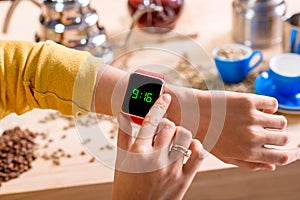 Smart watch with coffee stuff