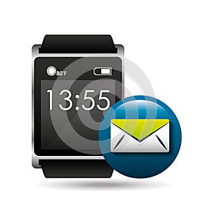 Smart watch concept email social media