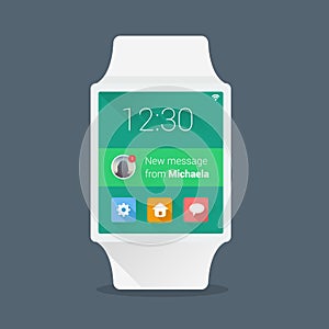 Smart watch concept with simple user interface