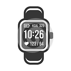 Smart Watch and Fitness Tracker Band Icons Set. Vector