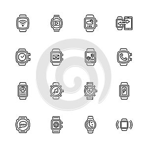 Smart Watch - Flat Vector Icons