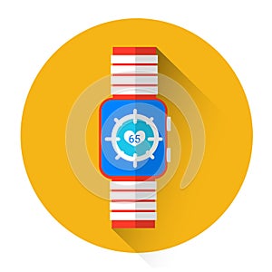 Smart Watch Heart Pulse Monitor Icon