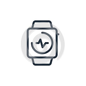 smart watch icon vector from fitness and gym concept. Thin line illustration of smart watch editable stroke. smart watch linear