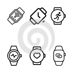 Smart Watch Icons illustratio