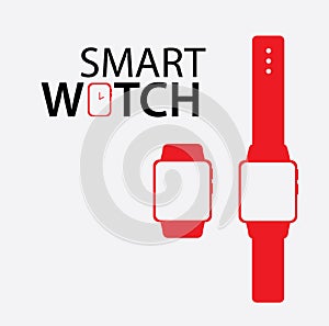 Smart watch mockup fold and unfold strap