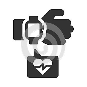 Smart watch pulse tracker Icon