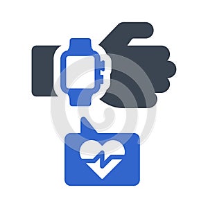 Smart watch pulse tracker Icon