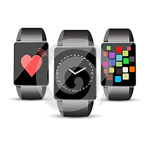 Smart watch set or touch screen concept