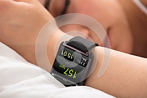 Smart Watch Showing Heart Rate